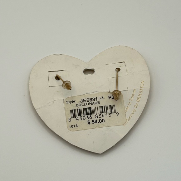 Brighton Collonade Earrings Gold Plated Clear Crystals Teardrop Dangle JE6881 - Picture 2 of 9